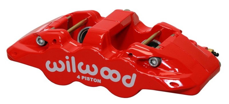 Wilwood Caliper-Aero4-R/H - Red 1.62/1.38in Pistons 1.25in Disc