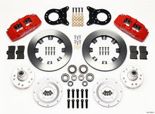 Load image into Gallery viewer, Wilwood Dynapro 6 Front Hub Kit 12.19in Red 1970-1973 Mustang Disc &amp; Drum Spindle