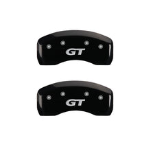 Load image into Gallery viewer, MGP 4 Caliper Covers Engraved Front Mustang Engraved Rear SN95/GT Black finish silver ch