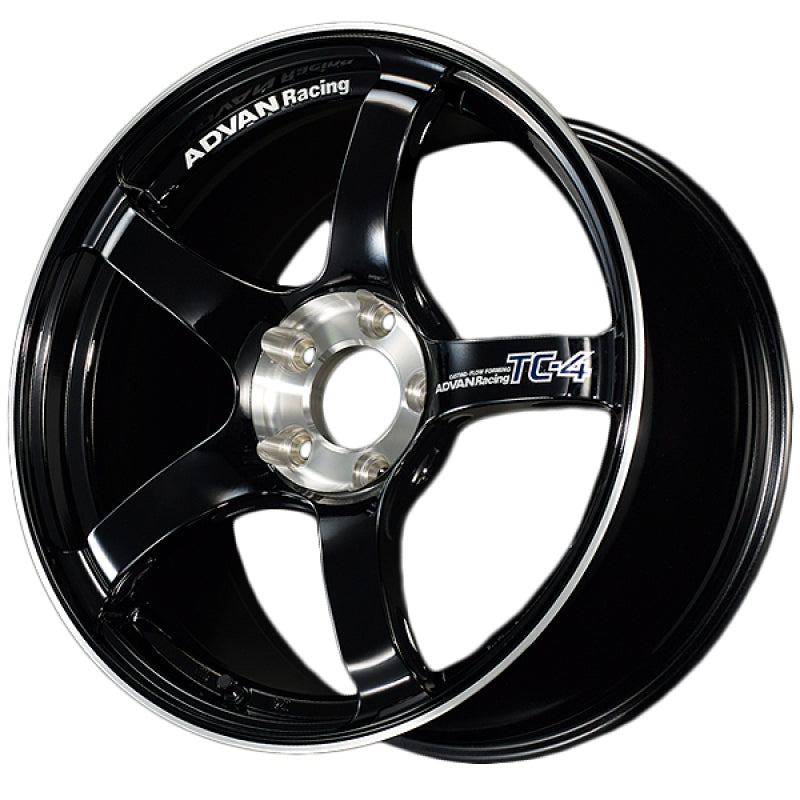 Advan TC4 18x10 +35 5-114.3 Racing Gloss Black and Diamond Cut Wheel