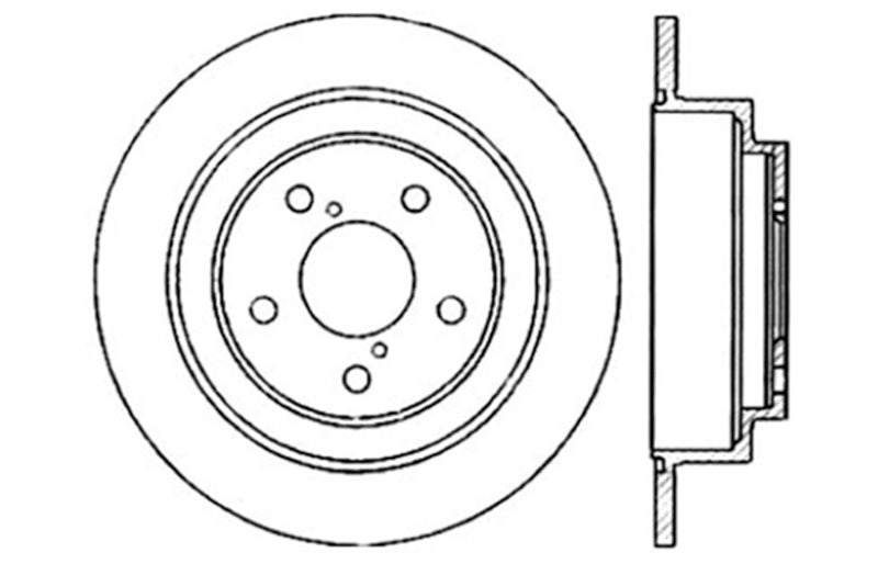 StopTech 05-06 Saab 9-2X AWD / 02-05 Impreza WRX / 02 WRX STi Slotted & Drilled Left Rear Rotor