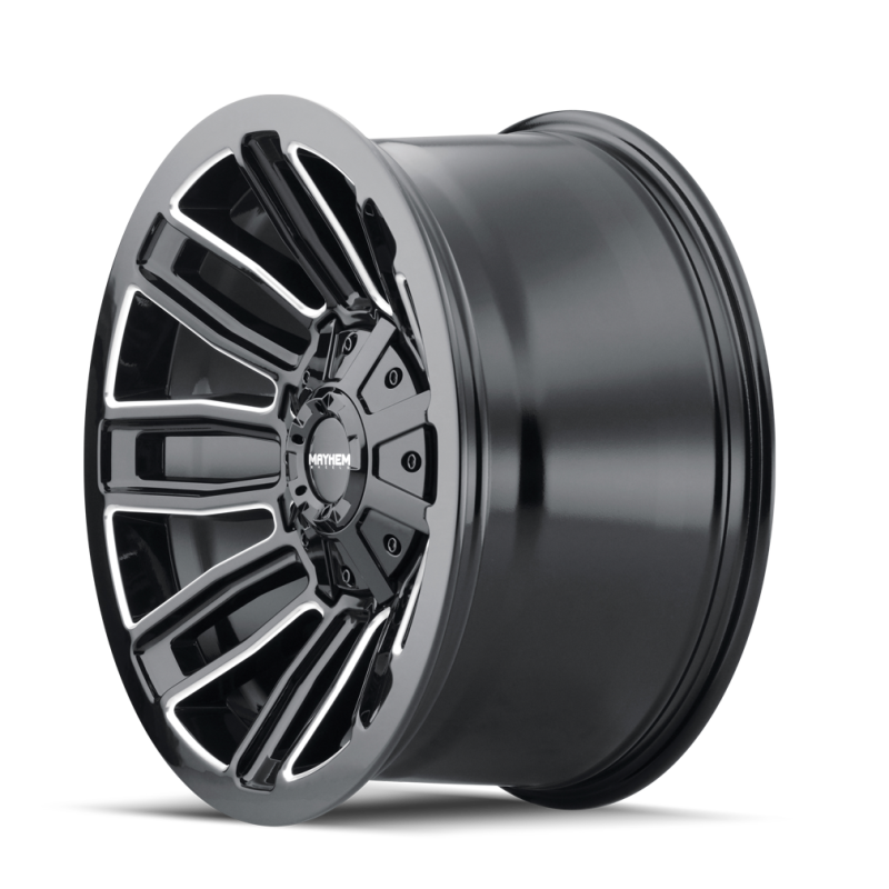 Mayhem 8108 Decoy 20x9 / 8x180 BP / 18mm Offset / 124.1mm Hub Black w/ Milled Spokes Wheel