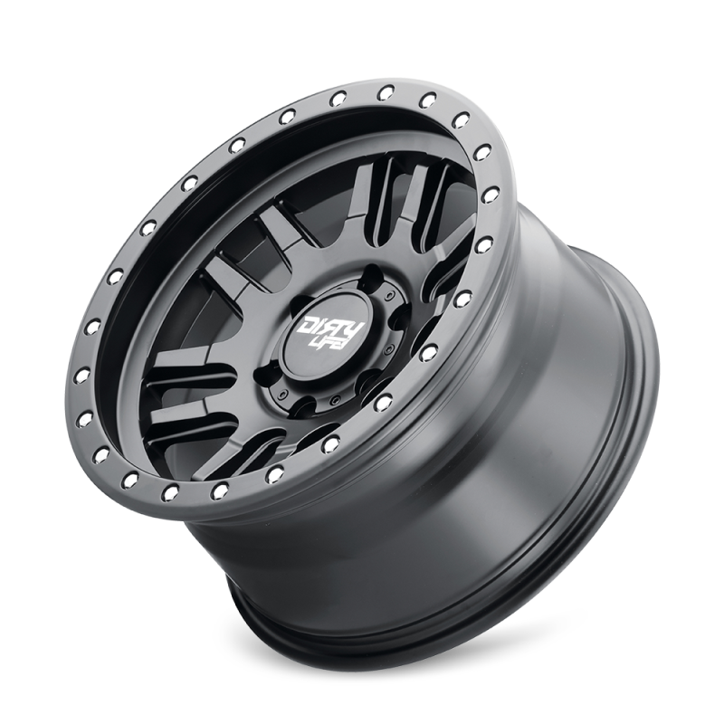 Dirty Life 9309 Canyon Pro 17x9/5x127 BP/-12mm Offset/71.5mm Hub Matte Black Wheel - Beadlock