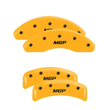 Load image into Gallery viewer, MGP 4 Caliper Covers Engraved Front &amp; Rear MGP Yellow Finish Black Char 1997 Pontiac Firebird