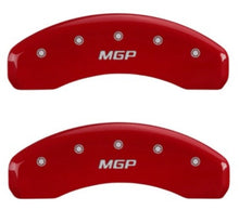 Load image into Gallery viewer, MGP 2 Caliper Covers MGP Red Finish Silver Characters 2018 Chevrolet Tahoe