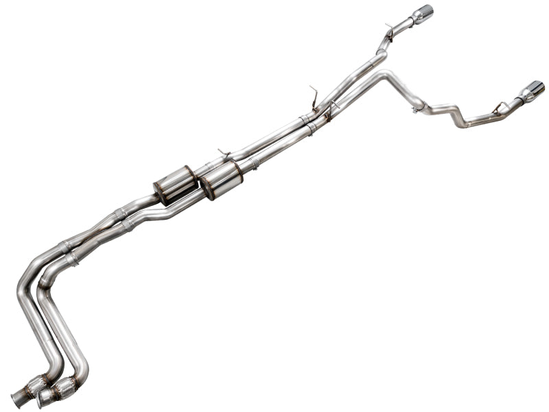AWE 25+ RAM 1500 3.0TT 0FG Catback Touring Exhaust - Chrome Silver Tips