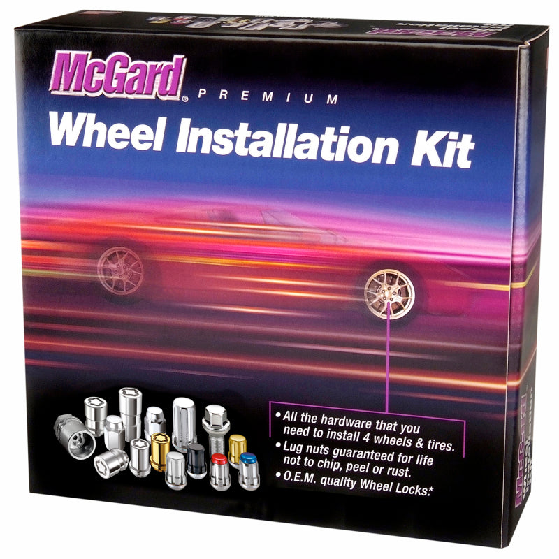 McGard 6 Lug Hex Install Kit w/Locks (Cone Seat Nut) M14X1.5 / 13/16 Hex / 1.945in. L - Chrome