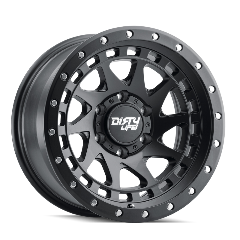 Dirty Life 9311 Enigma Pro 17x9/6x135 BP/-12mm Offset/87.1mm Hub Matte Black Wheel - Beadlock