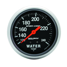 Load image into Gallery viewer, Autometer Sport-Comp 2 5/8in 120-240 F Mechanical Water Temp Gauge