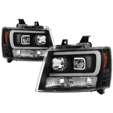 Load image into Gallery viewer, Spyder 07-14 Chevy Suburban/Tahoe V2 Projector Headlights LED Turn Sig Black PRO-YD-CSUB07V3-SB-BK