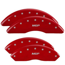 Load image into Gallery viewer, MGP 4 Caliper Covers Engraved Front &amp; Rear MGP Red finish silver ch