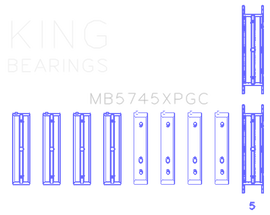 King Engine Bearings Subaru FA20/Toyota 4U-GSE (Size .026) pMaxKote Performance Main Bearing Set