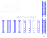 King Engine Bearings Subaru FA20/Toyota 4U-GSE (Size .026) pMaxKote Performance Main Bearing Set