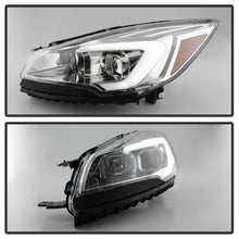 Load image into Gallery viewer, xTune 13-16 Ford Escape 13-16 LED Light Bar Halogen Proj Headlights - Chrome (PRO-JH-FESCA13-LB-C)