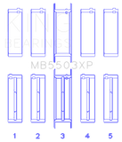 King Engine Bearings Ford V8 351ci 5.8L 16V (Size STD) Performance Main Bearing Set