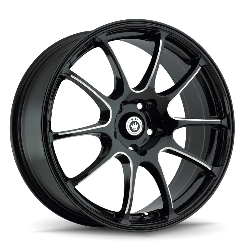 Konig Illusion 18x8 5x114.3 ET35 Black/Ball Cut Machine