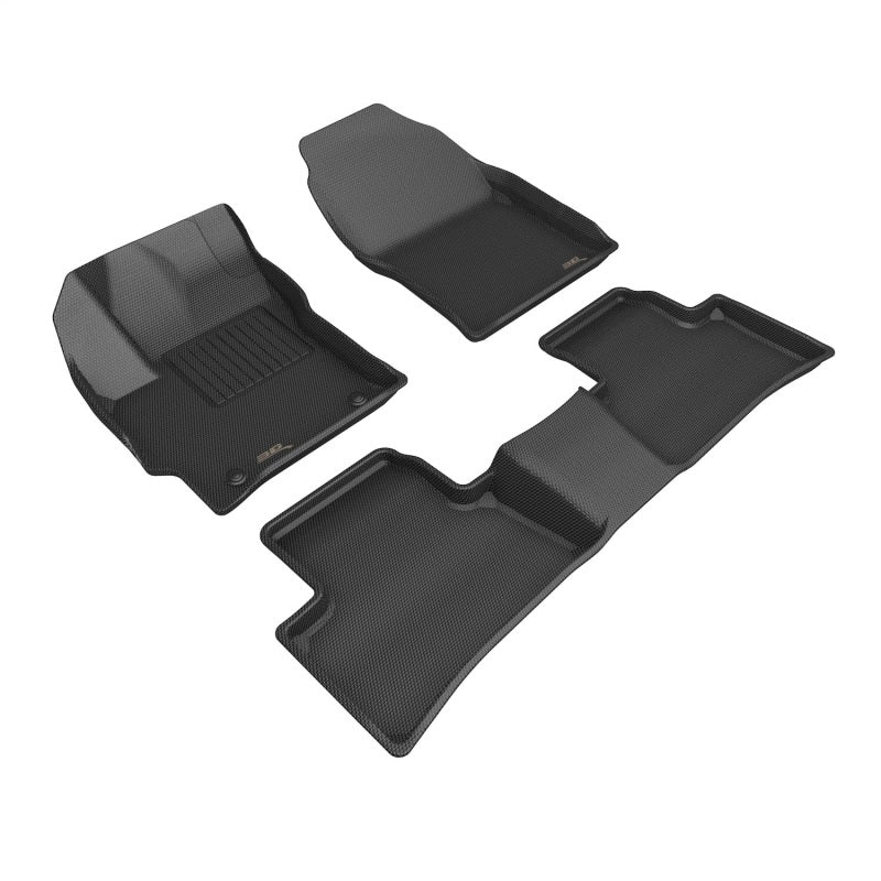 3D MAXider 22-23 Toyota Corolla Cross FWD Kagu Black Floor Mats - Row 1/2