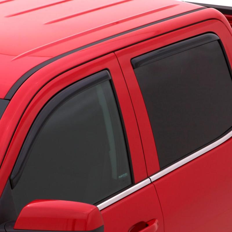 AVS 09-14 Ford F-150 Supercrew Ventvisor In-Channel Front & Rear Window Deflectors 4pc - Smoke