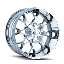 Load image into Gallery viewer, Mayhem 8015 Warrior 20x9 / 5x150 BP / 18mm Offset / 110mm Hub Chrome Wheel