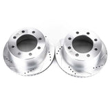 Power Stop 00-02 Dodge Ram 2500 Rear Evolution Drilled & Slotted Rotors - Pair