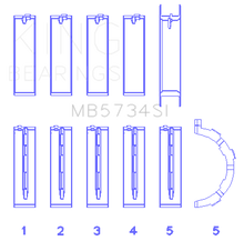Load image into Gallery viewer, King Engine Bearings Ford 302 Cid Coyote (Size +0.5mm) Main Bearing Set