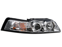 Load image into Gallery viewer, Raxiom 99-04 Ford Mustang Dual LED Halo Projector Headlights- Chrome Housing (Clear Lens)