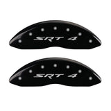 MGP 4 Caliper Covers Engraved Front & Rear SRT4 Black finish silver ch