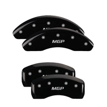 Load image into Gallery viewer, MGP Front set 2 Caliper Covers Engraved Front Oval logo/Ford Black finish silver ch