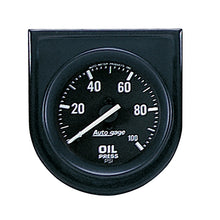 Load image into Gallery viewer, Autometer AutoGage Gauge Console 100psi Oil Pressure Gauge - Black Dial/Black Bezel