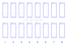 King Engine Bearings GM 379/395 16V (Size .026) Connecting Rod Bearings (Set of 8)