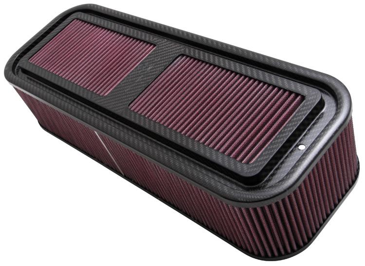 K&N Carbon Fiber Air Box Medium 4in h Air Box Only No Base