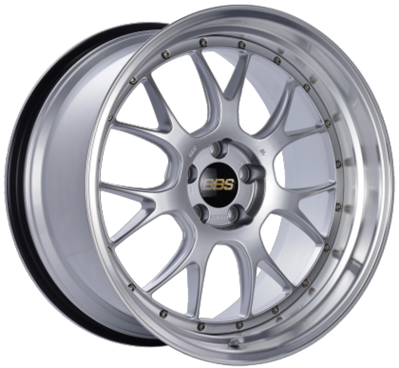 BBS LM-R 20x9.5 5x120 ET23 Diamond Silver Center Diamond Cut Lip Wheel -82mm PFS/Clip Required