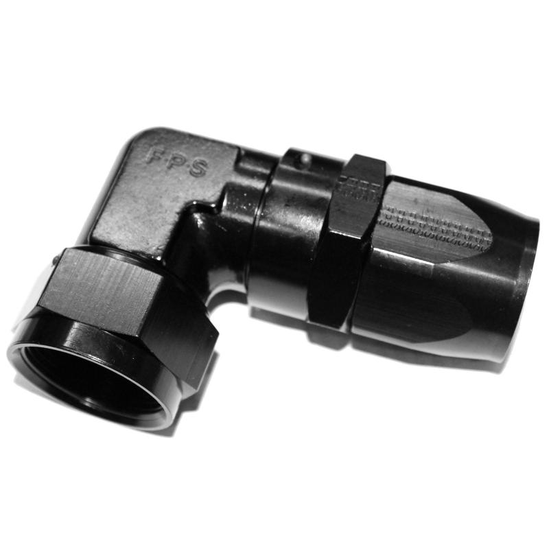 Fragola -8AN x 90 Degree Low Profile Forged Hose End - Black