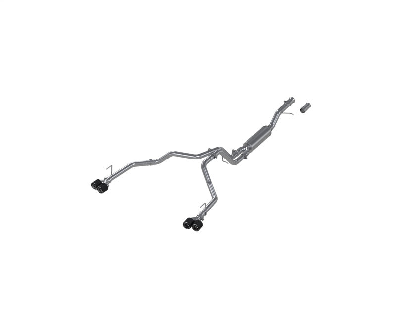 MBRP 2021+ Chevy Tahoe / GMC Yukon T304 SS 3in Cat-Back Dual Split Exhaust w/ Quad Carbon Fiber Tips