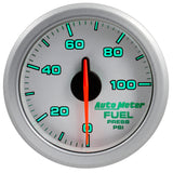 Autometer Airdrive 2-1/6in Fuel Pressure Gauge 0-100 PSI - Silver