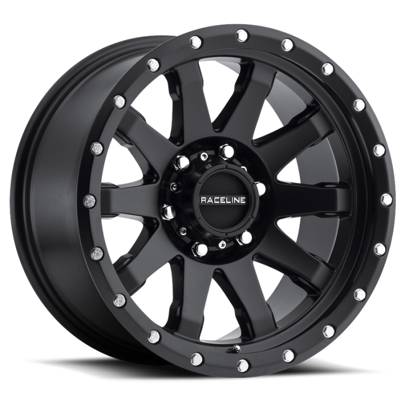 Raceline 934B Clutch 17x8.5in / 6x135 BP / 0mm Offset / 87.1mm Bore - Satin Black Wheel