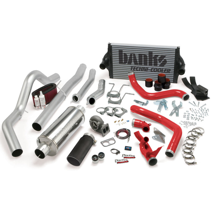 Banks Power 94-97 Ford 7.3L CCLB Man PowerPack System - SS Single Exhaust w/ Black Tip