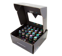 Load image into Gallery viewer, NRG 700 Series M12 X 1.25 Steel Lug Nut w/Dust Cap Cover Set 21 Pc w/Locks &amp; Lock Socket - Neochrome