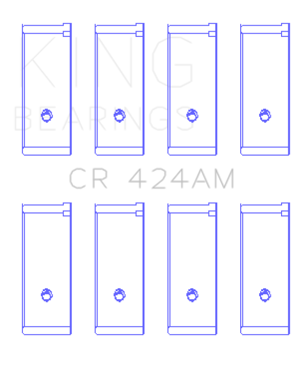 King Engine Bearings Chrysler 134C 2.2L/153Ci 2.5L (Size +0.50mm) Connecting Rod Bearing Set