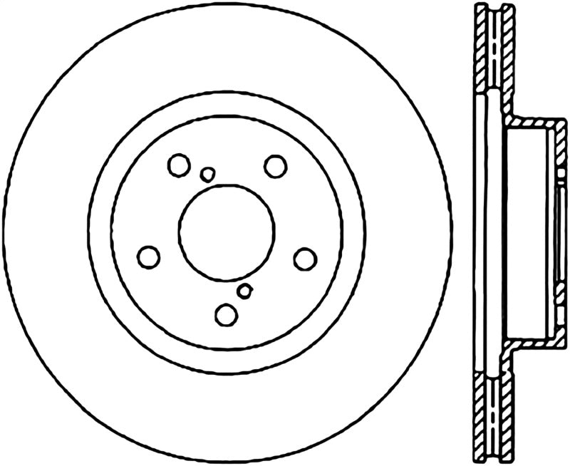 StopTech Power Slot 05-08 STi (5x114.3) CRYO Front Left Rotor