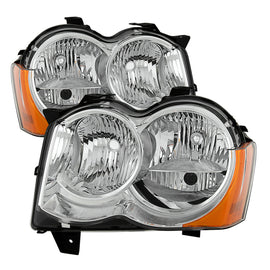 xTune Jeep Grand Cherokee 08-10 Halogen Model Only OEM Style Headlights Chrome HD-JH-JGC08-AM-C