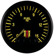 Load image into Gallery viewer, Autometer Stack 52mm 0-15 PSI 1/8in NPTF Male Pro-Control Fuel Pressure Gauge - Black