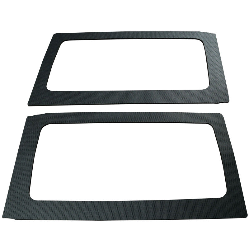 DEI 11-18 Jeep Wrangler JK 2-Door Boom Mat Rear Side Window Trim - 2 Piece - Black Leather Look