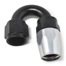 Load image into Gallery viewer, Russell Performance -12 AN Black/Silver 180 Degree Tight Radius Full Flow Swivel Hose End