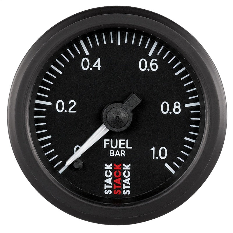 Autometer Stack 52mm 0-1 Bar M10 Male Pro Stepper Motor Fuel Pressure Gauge - Black