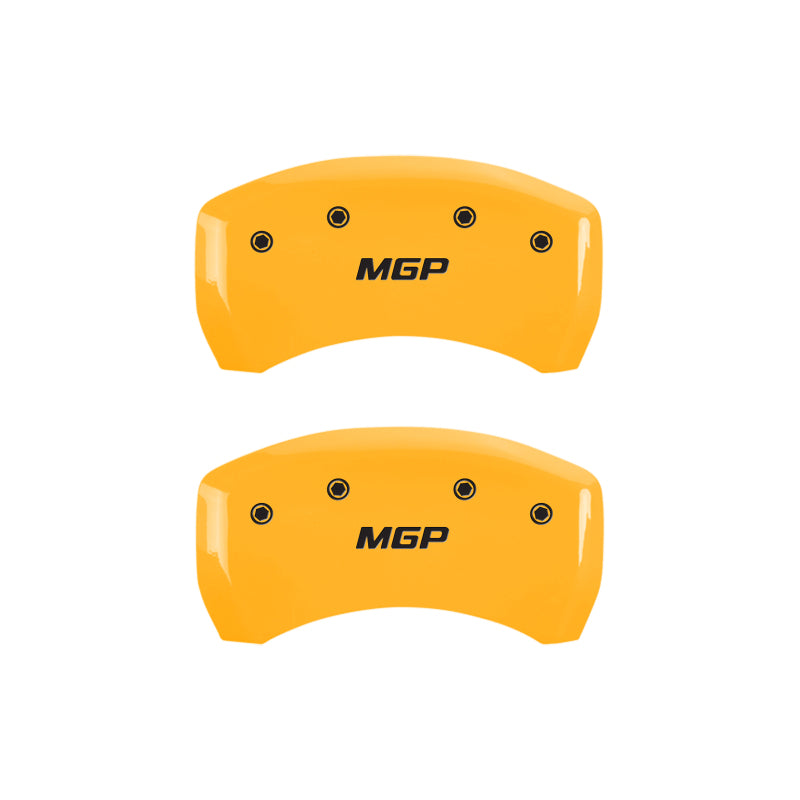 MGP 4 Caliper Covers Engraved Front & Rear MGP Yellow Finish Black Char 2006 Volkswagen Passat