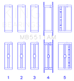 King Engine Bearings GM V8 OHV 16 Valve (Size STD) Main Bearing Set