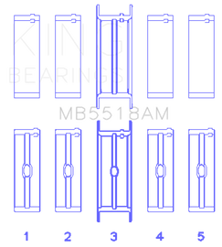 King Engine Bearings AMC / JEEP 390, 401 Main Bearing Set