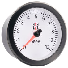 Load image into Gallery viewer, Autometer Stack Sport 88mm 0-10K RPM Tachometer - White