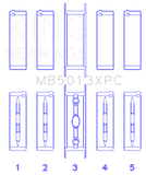 King GM Vortec/LS-Series Gen III/IV Crankshaft Main Bearing Set (Set of 10) - Size +.020mm